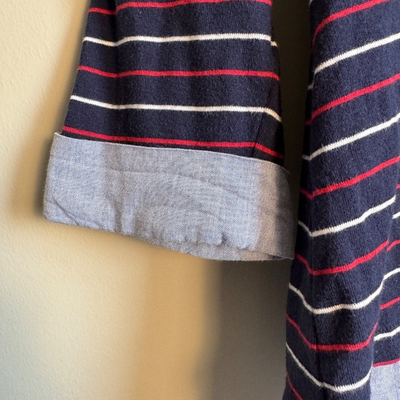 Buffalo David Bitton Womens Faux Layered Long Sleeve Knit Top Striped Medium Y2K - Picture 3 of 13